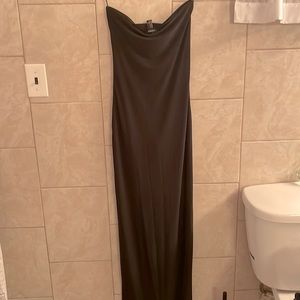 Wednesday Adams vibe romper dresss with long leg slit and zig zag pattern NEW